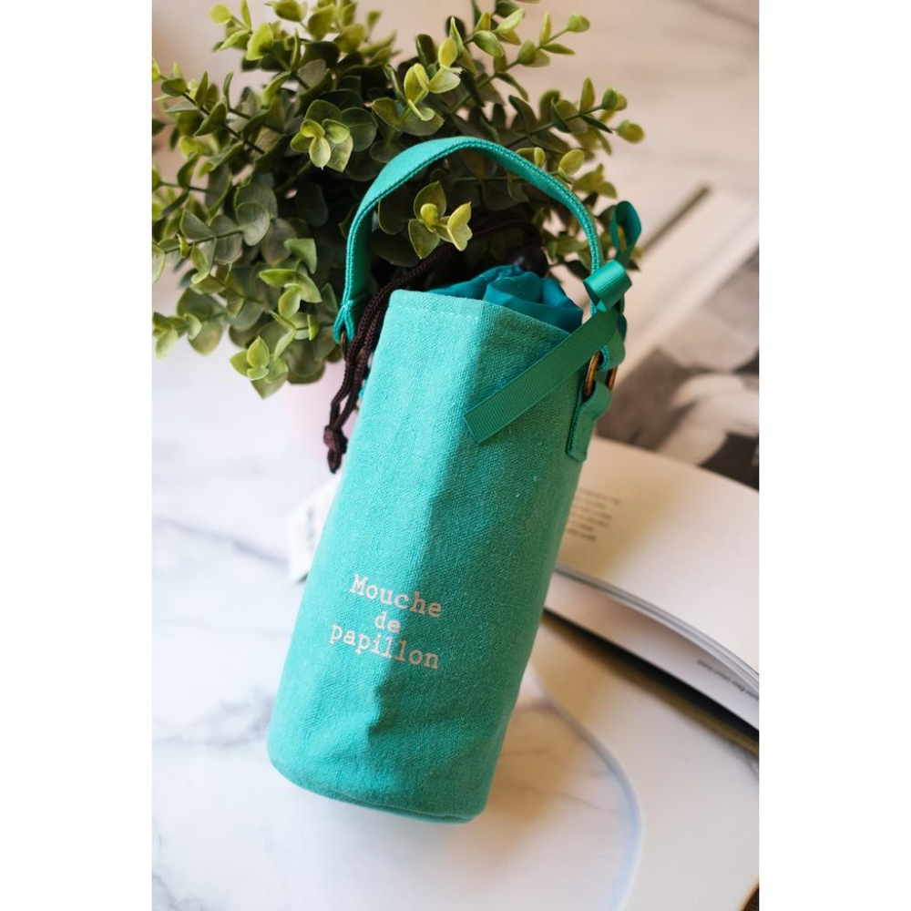 小丸媽的小店日本帶回保溫杯袋束口手提水藍色手提水藍色蝴蝶結500ml-細節圖3