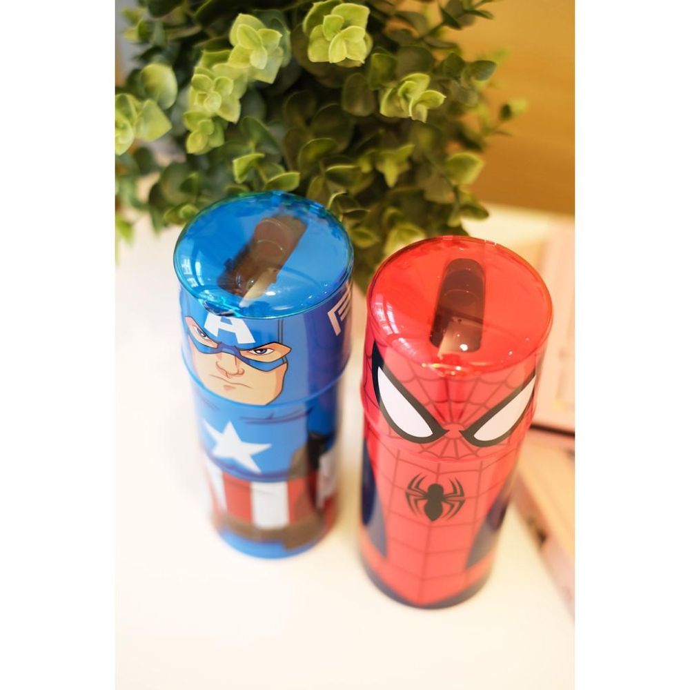香港 迪士尼代購 Disney marvel 復仇者聯盟 鋼鐵人 美國隊長 蜘蛛人 350ml 幼兒園必備-細節圖2