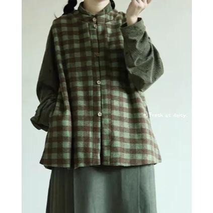 ｜春日醒｜華夫餅乾🌼日常漢服改良式漢服預購秋冬明制對襟圓領背心比甲背心弓袋袖百搭毛呢保暖通勤-細節圖4