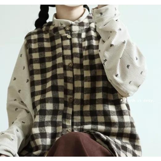 ｜春日醒｜華夫餅乾🌼日常漢服改良式漢服預購秋冬明制對襟圓領背心比甲背心弓袋袖百搭毛呢保暖通勤-細節圖5