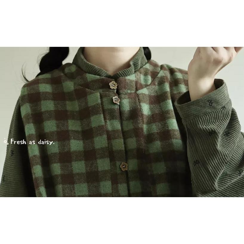 ｜春日醒｜華夫餅乾🌼日常漢服改良式漢服預購秋冬明制對襟圓領背心比甲背心弓袋袖百搭毛呢保暖通勤-細節圖7