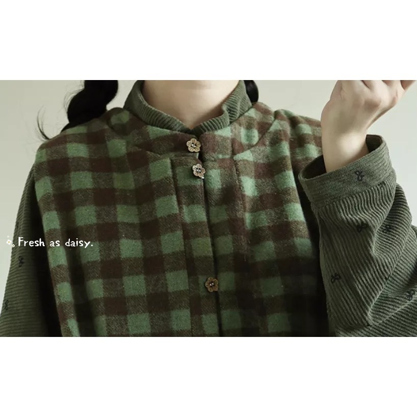 ｜春日醒｜華夫餅乾🌼日常漢服改良式漢服預購秋冬明制對襟圓領背心比甲背心弓袋袖百搭毛呢保暖通勤-規格圖9