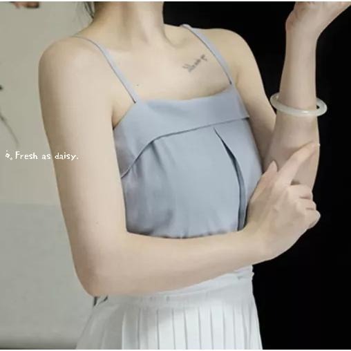 ｜ 春日醒 ｜雨夜花🌼日常漢服內搭背心吊帶背心中式背心宋制漢服夏季背心內搭平口日常-細節圖4