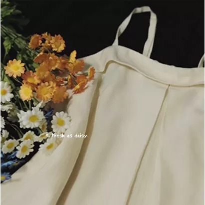 ｜ 春日醒 ｜雨夜花🌼日常漢服內搭背心吊帶背心中式背心宋制漢服夏季背心內搭平口日常-規格圖9