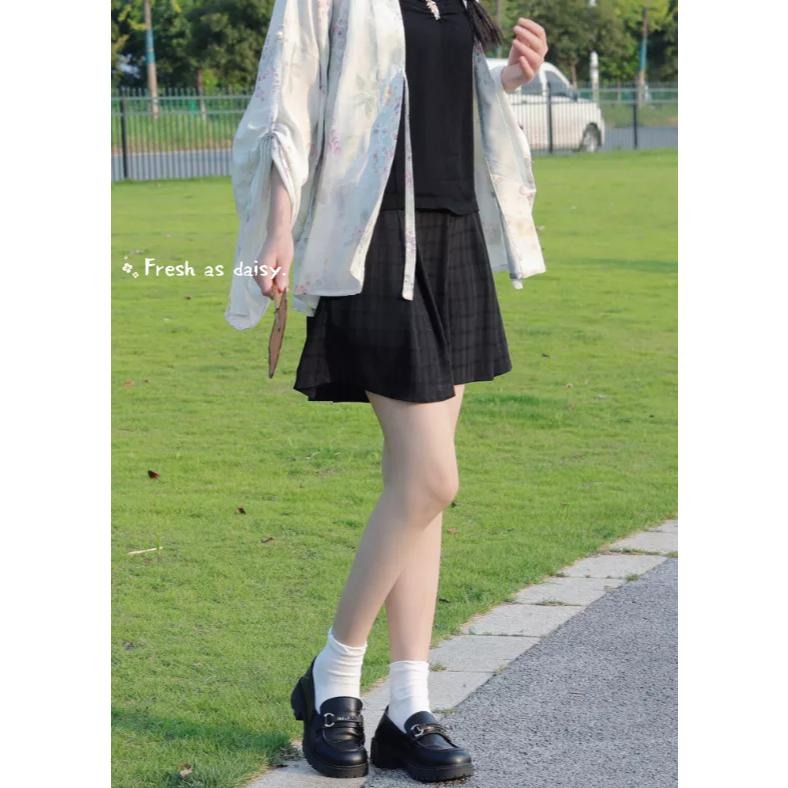 ｜春日醒｜田園佚事🌼短褲日常漢服改良式漢服闊腿褲寬褲宋褲通勤休閒百搭鬆緊腰春夏女古裝-細節圖2