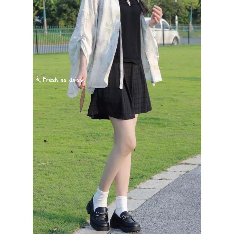 ｜春日醒｜田園佚事🌼短褲日常漢服改良式漢服闊腿褲寬褲宋褲通勤休閒百搭鬆緊腰春夏女古裝-細節圖2