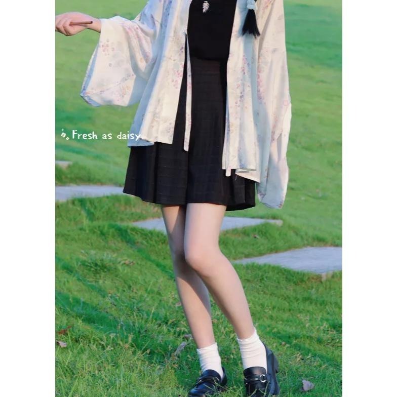 ｜春日醒｜田園佚事🌼短褲日常漢服改良式漢服闊腿褲寬褲宋褲通勤休閒百搭鬆緊腰春夏女古裝-細節圖4