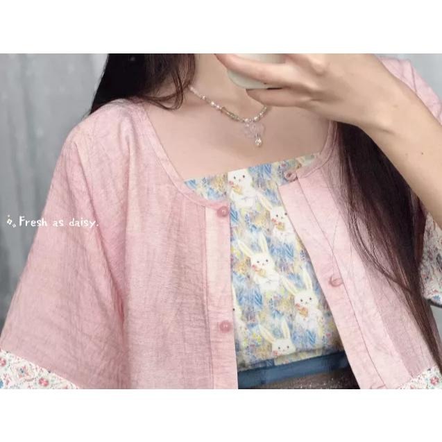 ｜ 春日醒 ｜月兔🌼日常漢服內搭背心吊帶背心中式背心宋制漢服夏季背心內搭平口日常-細節圖5