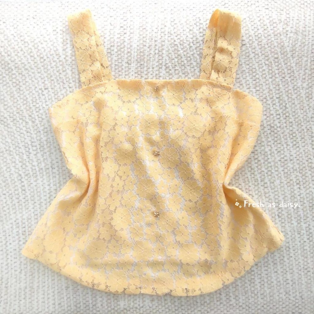 ｜春日醒｜繡花🌼日常漢服內搭背心吊帶背心中式背心宋制漢服夏季蕾絲背心內搭平口日常-細節圖5