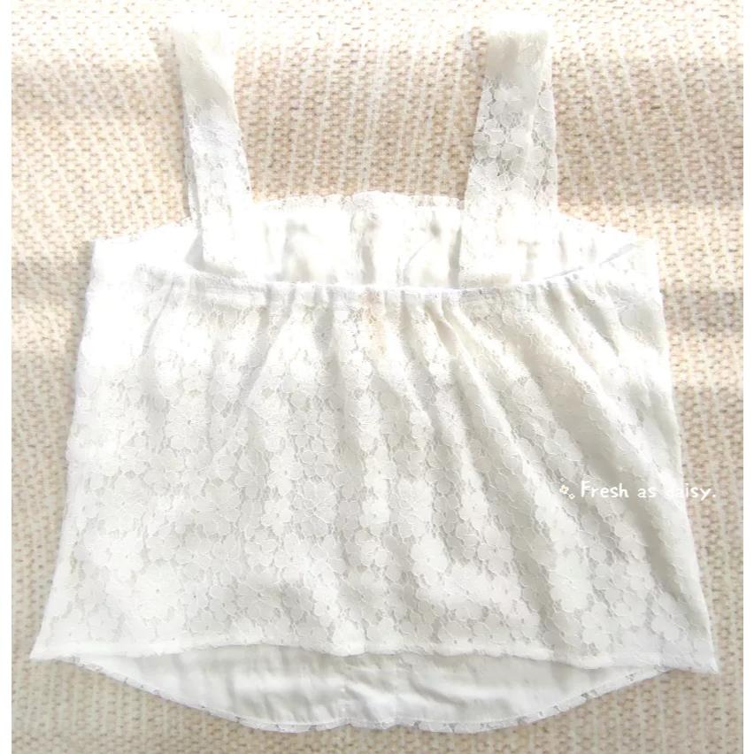 ｜春日醒｜繡花🌼日常漢服內搭背心吊帶背心中式背心宋制漢服夏季蕾絲背心內搭平口日常-細節圖8