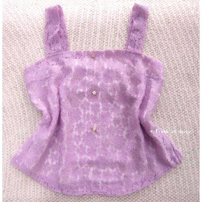 ｜春日醒｜繡花🌼日常漢服內搭背心吊帶背心中式背心宋制漢服夏季蕾絲背心內搭平口日常-規格圖9