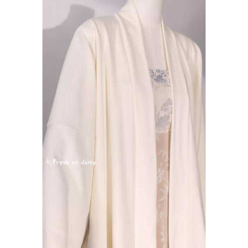 ｜春日醒｜秋去冬來🌼日常漢服改良式漢服對襟衫針織開衫外套宋制通勤百搭素色秋冬長袖-細節圖6