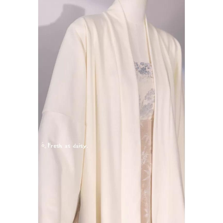 ｜春日醒｜秋去冬來🌼日常漢服改良式漢服對襟衫針織開衫外套宋制通勤百搭素色秋冬長袖-細節圖4