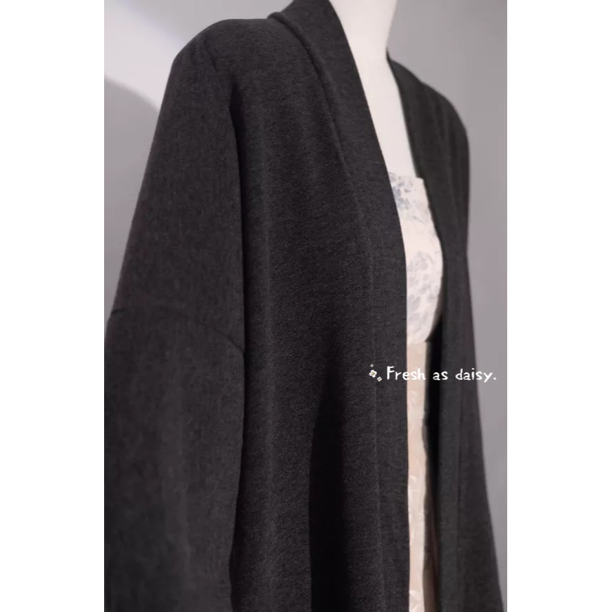 ｜春日醒｜秋去冬來🌼日常漢服改良式漢服對襟衫針織開衫外套宋制通勤百搭素色秋冬長袖-規格圖9