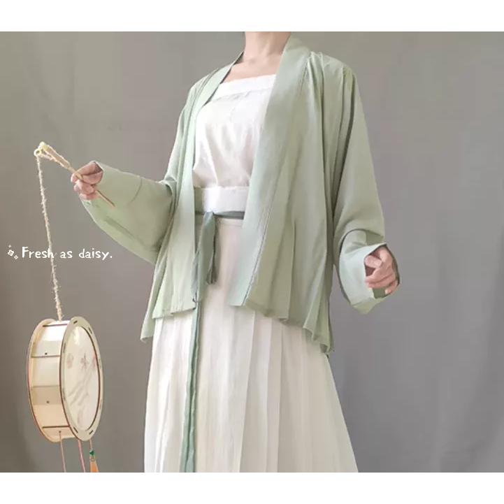 ｜春日醒｜飛燕🌼改良式漢服日常漢服漢服女裝漢服上衣開衫對襟衫素色簡約外套宋制春夏少女-細節圖2