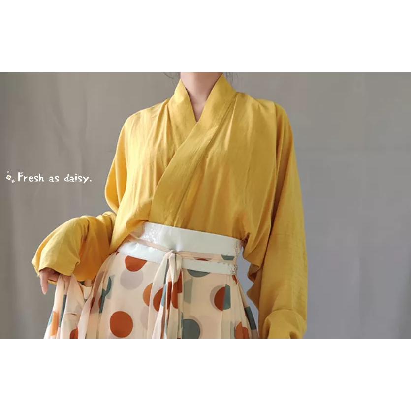 ｜春日醒｜飛燕🌼改良式漢服日常漢服漢服女裝漢服上衣開衫對襟衫素色簡約外套宋制春夏少女-細節圖4