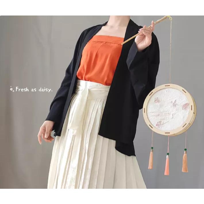 ｜春日醒｜飛燕🌼改良式漢服日常漢服漢服女裝漢服上衣開衫對襟衫素色簡約外套宋制春夏少女-細節圖7