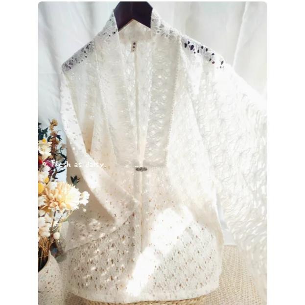 l春日醒 l窗花剪紙🌼預購日常改良漢服明制珍珠半袖蕾絲衫開叉女春夏對襟短衫開衫外套-細節圖2
