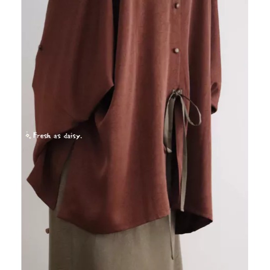 ｜春日醒｜韶華🌼日常漢服改良式漢服對襟衫飛機袖開衫外套宋制通勤百搭素色春秋長袖-細節圖6