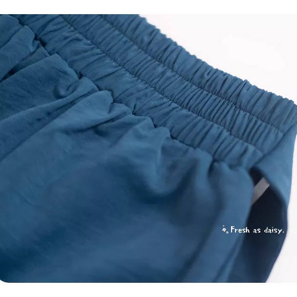 ｜春日醒｜渡夏🌼新款中式預購春夏闊腿褲寬褲宋褲通勤休閒百搭鬆緊腰素色改良文青漢服-細節圖8