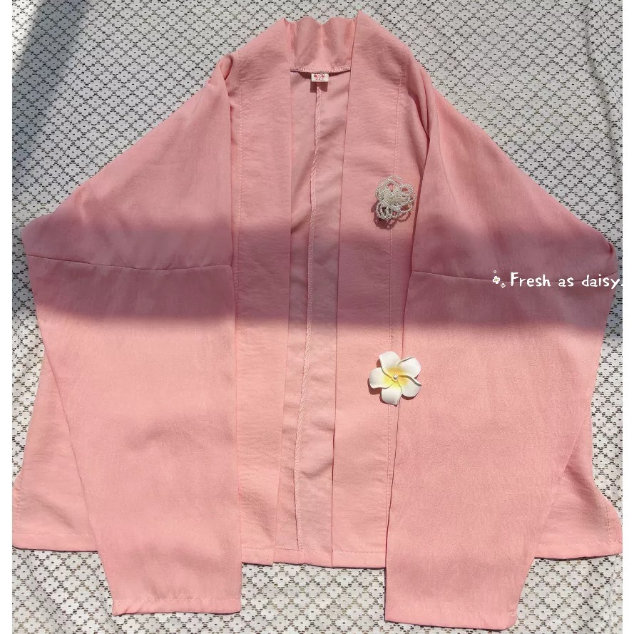 ｜春日醒｜彩夏🌼改良式漢服日常漢服漢服女裝漢服上衣飛機袖開衫多色素色簡約外套宋制春夏少女-細節圖6