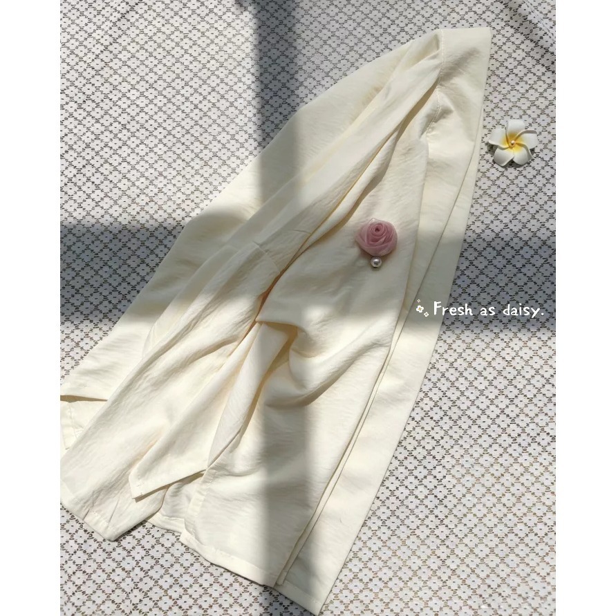 ｜春日醒｜彩夏🌼改良式漢服日常漢服漢服女裝漢服上衣飛機袖開衫多色素色簡約外套宋制春夏少女-細節圖8