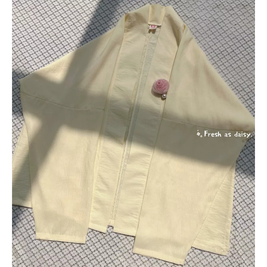 ｜春日醒｜彩夏🌼改良式漢服日常漢服漢服女裝漢服上衣飛機袖開衫多色素色簡約外套宋制春夏少女-規格圖9