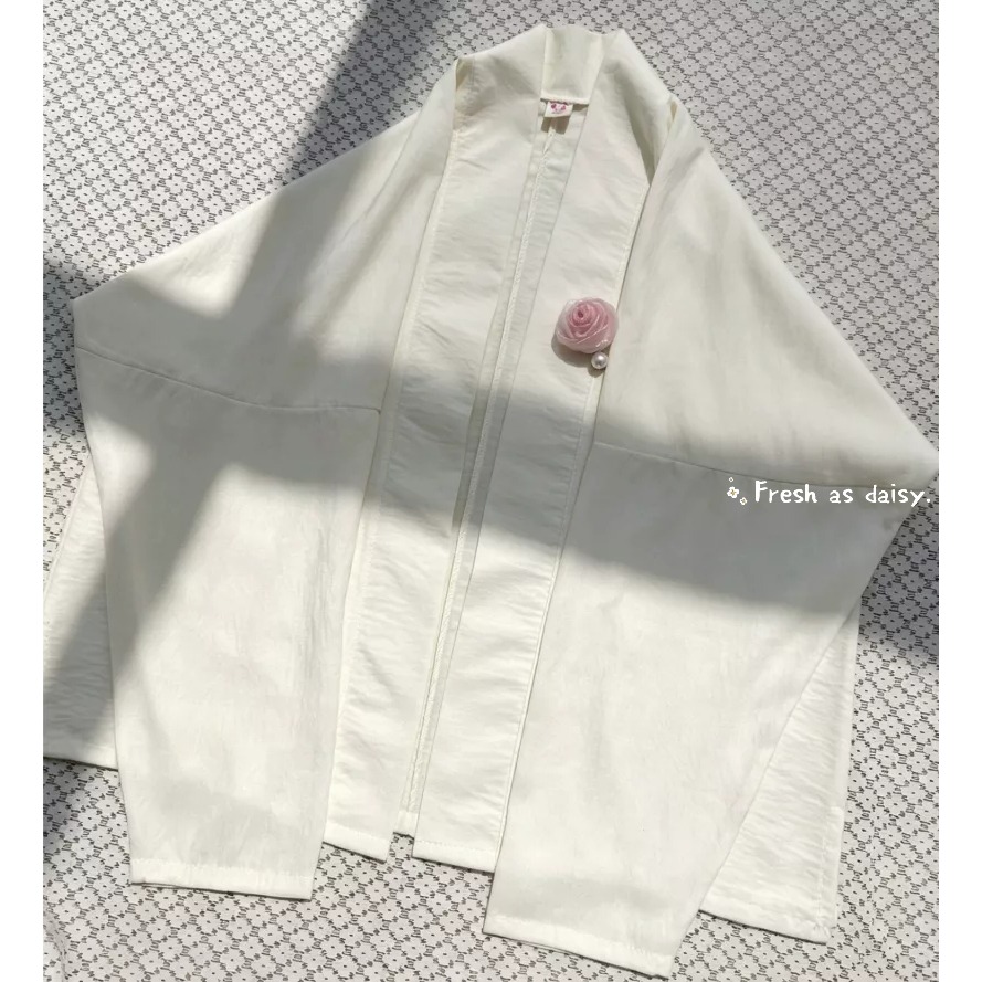 ｜春日醒｜彩夏🌼改良式漢服日常漢服漢服女裝漢服上衣飛機袖開衫多色素色簡約外套宋制春夏少女-規格圖9
