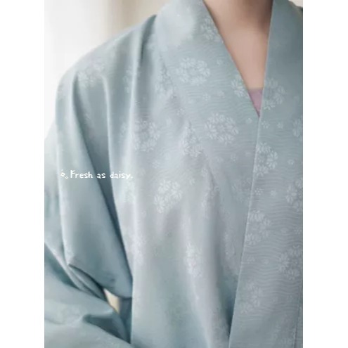 ｜春日醒｜荷花十里🌼日常漢服改良式漢服對交穿箭袖暗紋對襟衫開衫春夏防曬外套通勤百搭-細節圖8