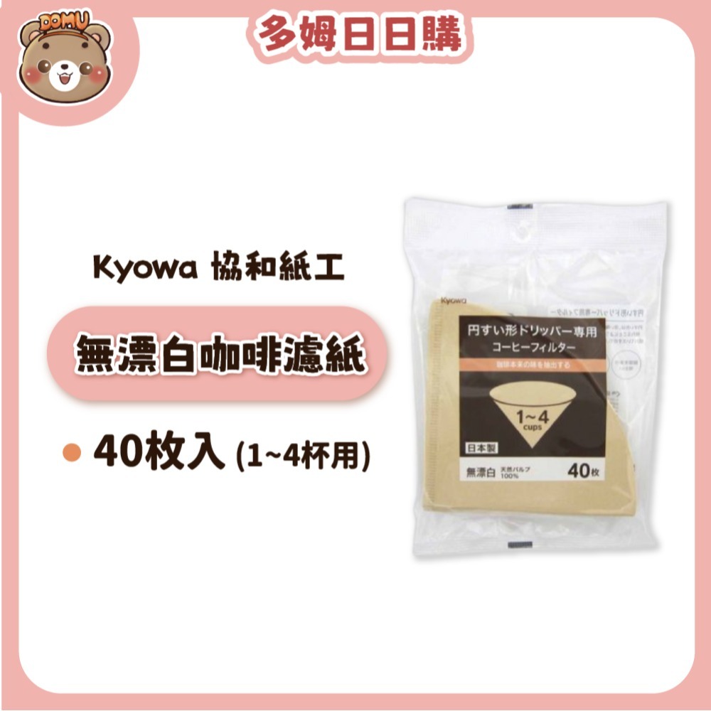 【Kyowa 協和紙工】漂白/無漂白咖啡濾紙40/80枚入(2~4杯用)-規格圖4