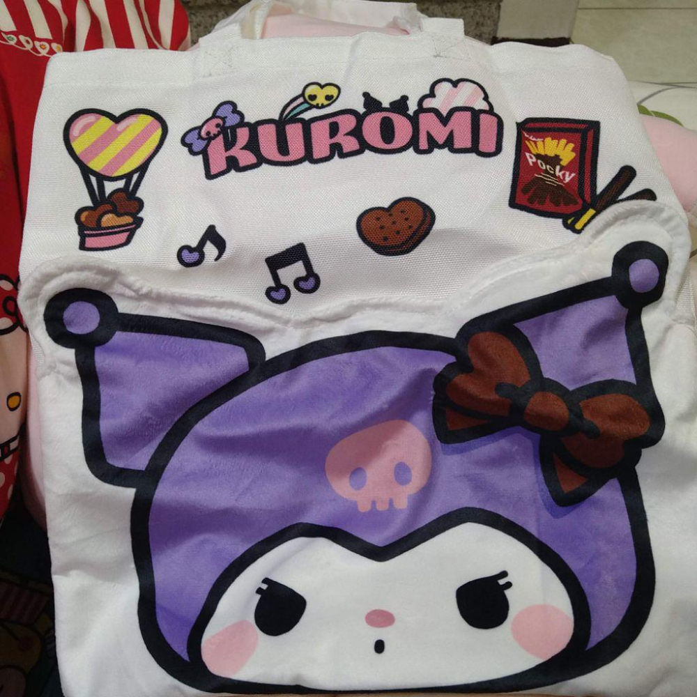 Sanrio三麗鷗 Kuromi 酷洛米 帆布提袋 紫色款-細節圖2