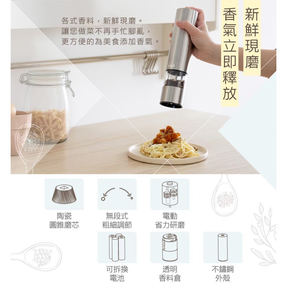 大家源 電動香料研磨機 TCY-950601-細節圖2