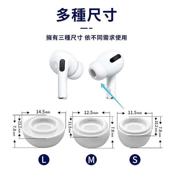 【Timo】AirPods Pro /Pro 2 替換矽膠耳塞保護套 附專用收納盒(大中小3組入)-細節圖4