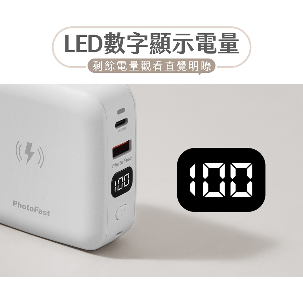 【PhotoFast】MUTICharge Ultra 萬用充 雙Type-C充電線 迷你磁吸行動電源10000mAh-細節圖10