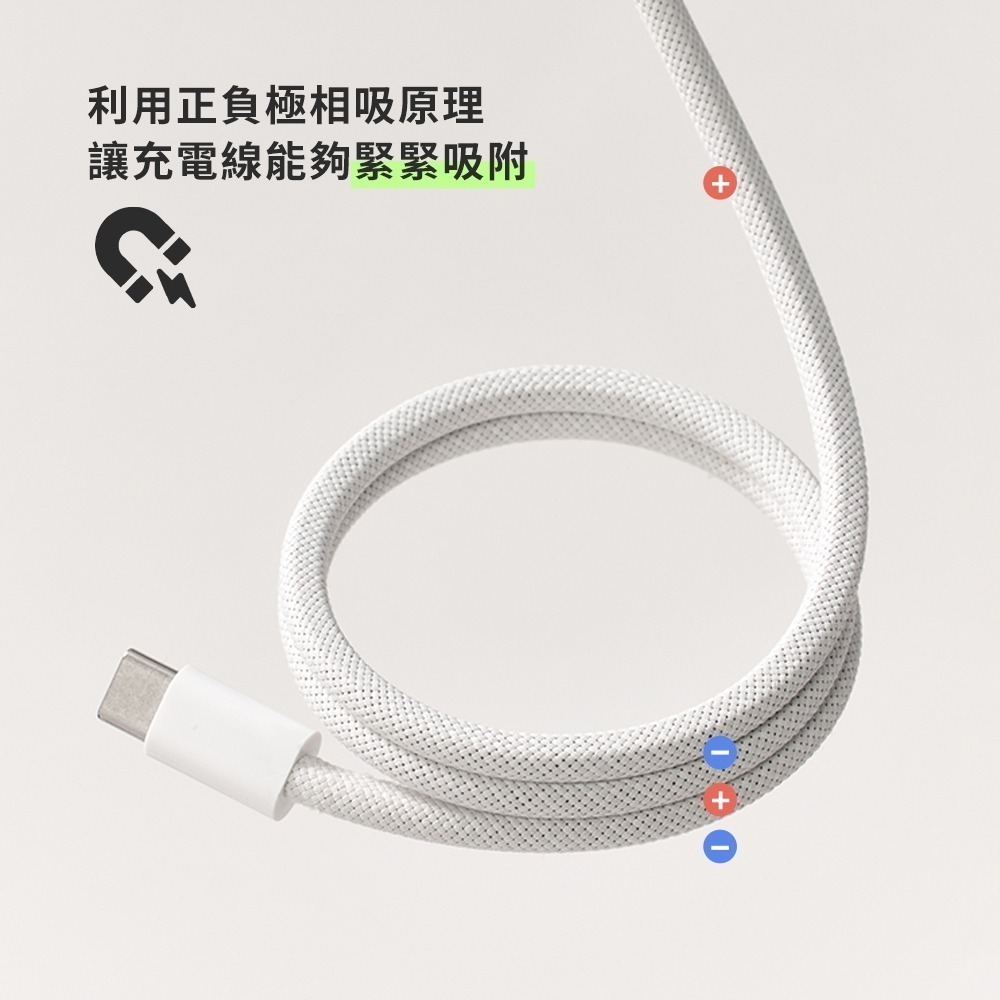 【限時購】【PhotoFast】Mag Cable 磁吸收納編織快充線 1M-細節圖3