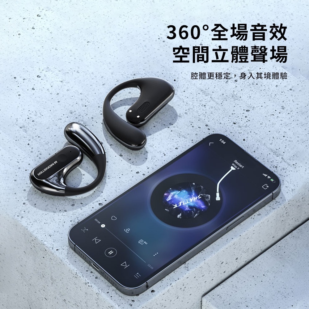 【7-ELEVEN 門市團購】Monster魔聲 Open Ear AC320 開放式 真無線藍牙耳機(送收納袋)-細節圖9