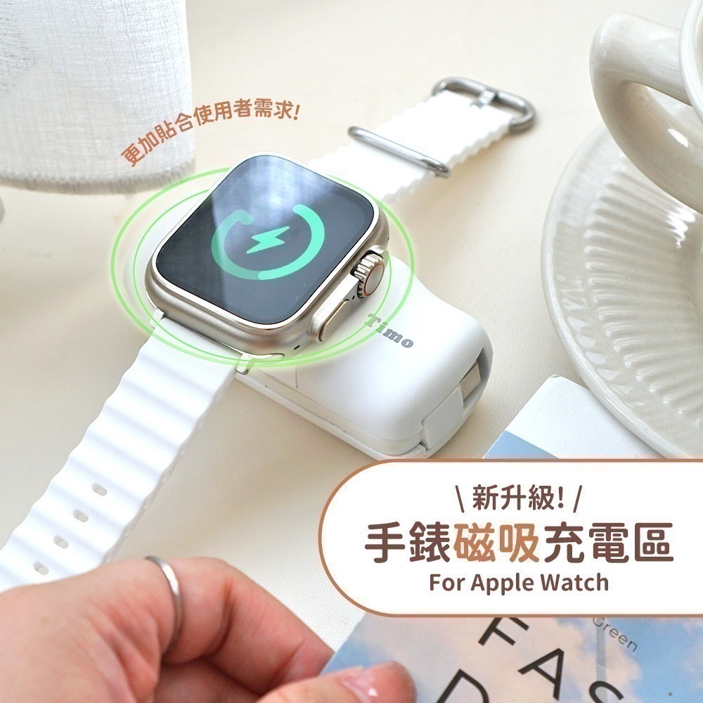 【限時購】Timo 蘋果派 三合一 自帶C線口袋行動電源(有標示Wh)-細節圖6