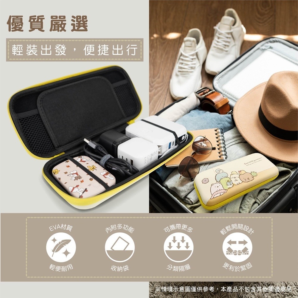 【角落小夥伴】Sumikko Gurashi角落生物 Nintendo Switch 主機收納包/多功能3C收納包-細節圖4