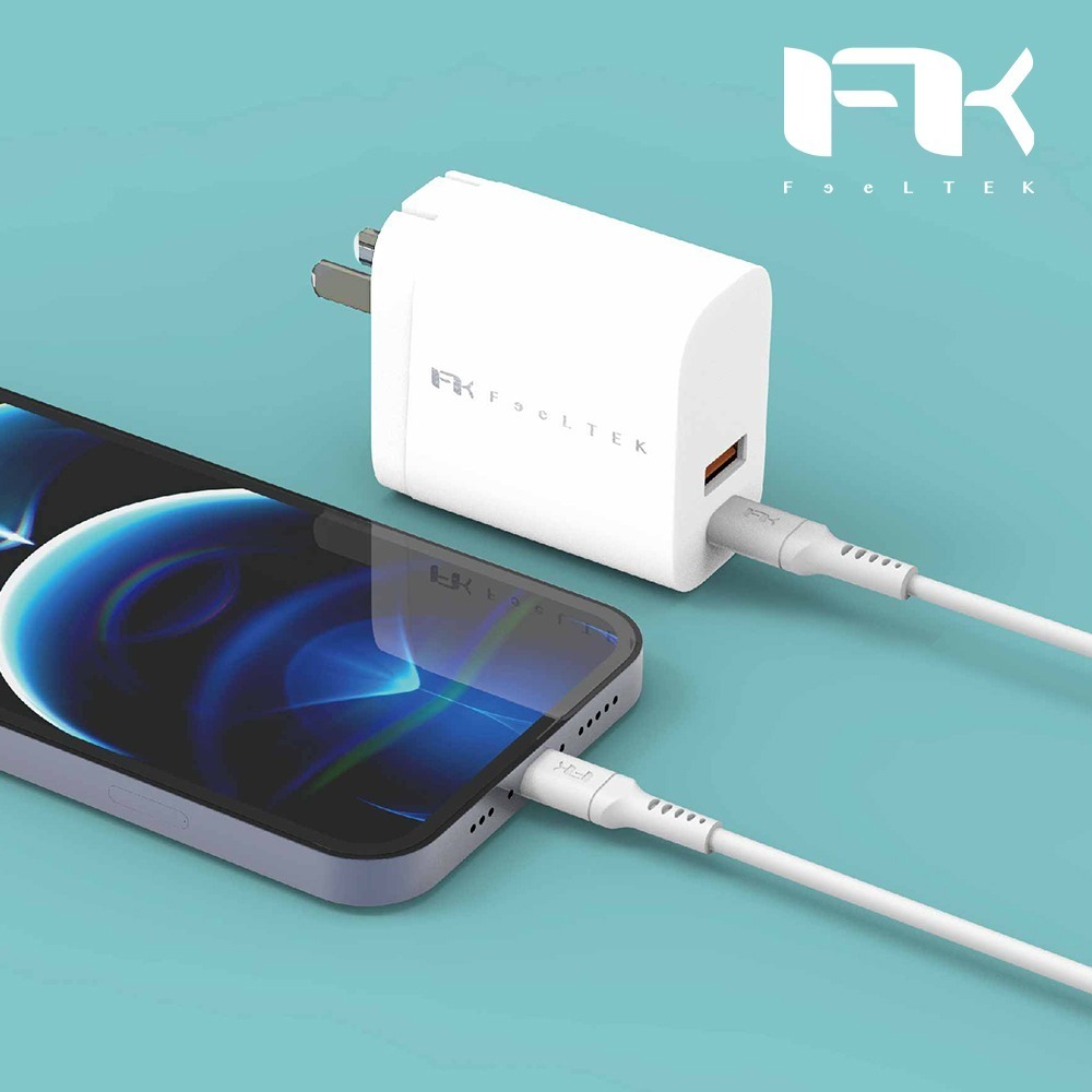【限時購】【Feeltek】30W 雙孔PD快充組(內附MFi認證 C to L 1.2M充電線)-細節圖2