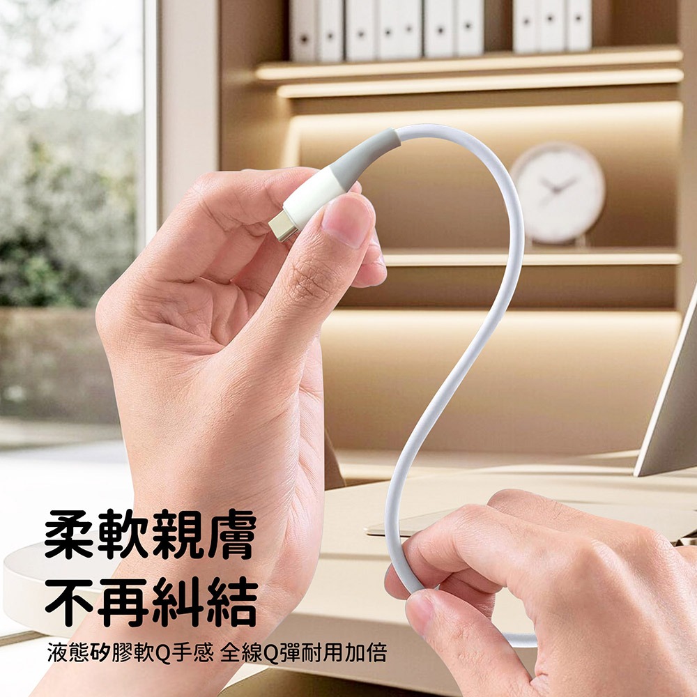 【SNOOPY史努比】100W 二合一 PD快充線(1.3M)(附造型束線帶)-細節圖2