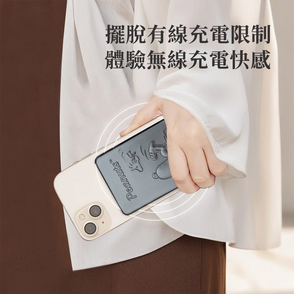 【限時購】【SNOOPY史努比】浮雕限定款 20W PD超薄磁吸無線快充行動電源10000mAh-細節圖7