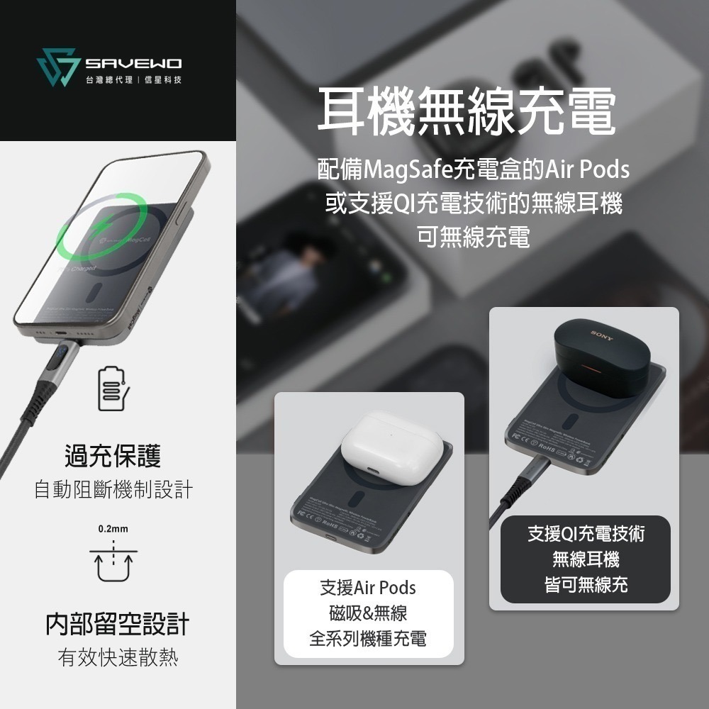 【MagCell X EVANGELION】新世紀福音戰士 PD20W超薄磁吸無線行動電源5000mAh(有標示Wh)-細節圖4