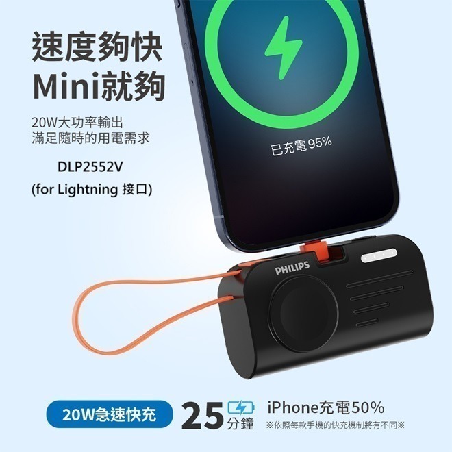 【PHILIPS飛利浦】FunCube MINI 2 手錶磁吸多合一摺疊口袋行動電源(DLP2552)(有標示Wh)-細節圖4
