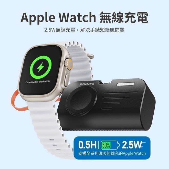 【PHILIPS飛利浦】FunCube MINI 2 手錶磁吸多合一摺疊口袋行動電源(DLP2552)(有標示Wh)-細節圖6