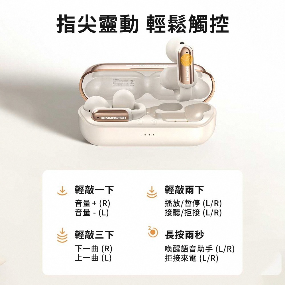 【Monster魔聲】Open Ear AC601 OWS開放式 耳夾無線藍牙耳機-細節圖8
