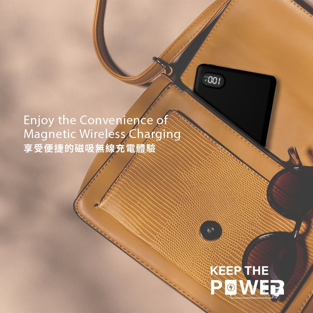 【Timo】PD快充 數顯金屬超薄磁吸無線充行動電源 5000mAh-細節圖7