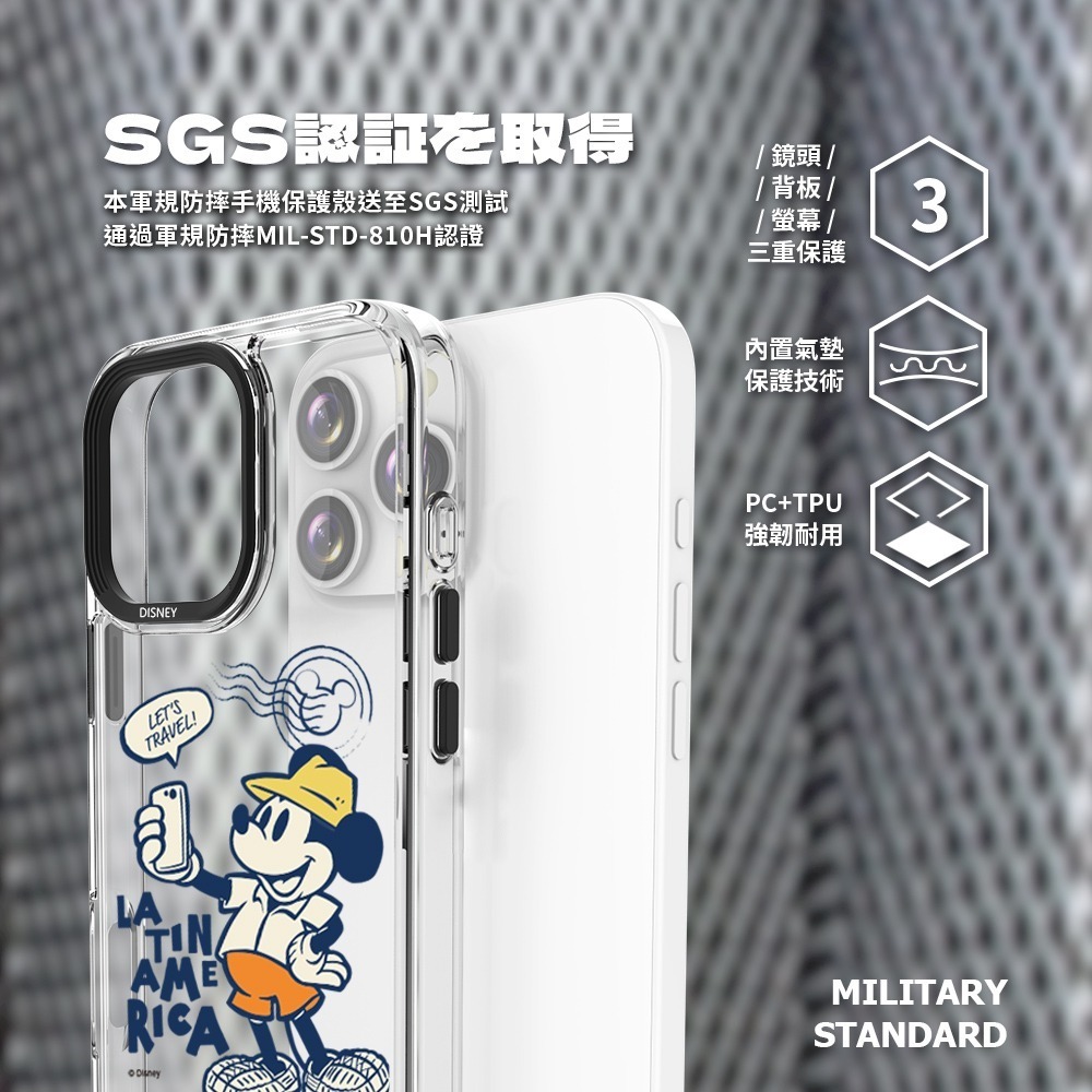 【Disney迪士尼】for iPhone 16 / 15 /14 系列 軍規防摔透明磁吸手機殼｜5格維尼-細節圖4