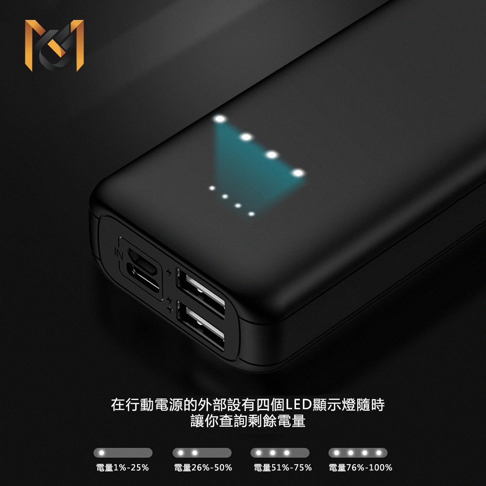 【MCK科技】大容量雙孔輸出行動電源10000mAh (MCK-9527)-細節圖10