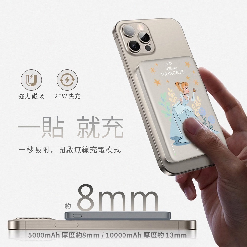 【7-ELEVEN 門市團購】Disney迪士尼 20W PD超薄磁吸無線快充行動電源 10000mAh-細節圖5