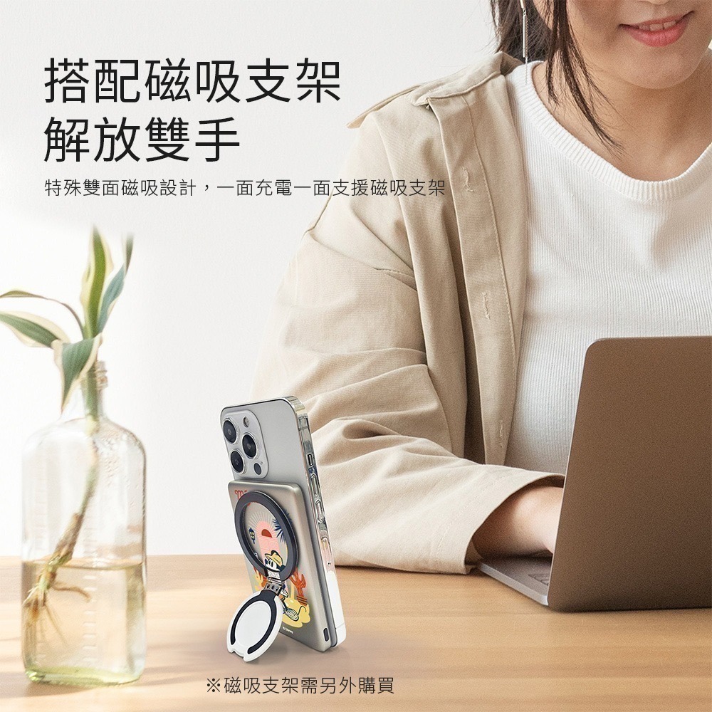 【7-ELEVEN 門市團購】Disney迪士尼 20W PD超薄磁吸無線快充行動電源 10000mAh-細節圖8